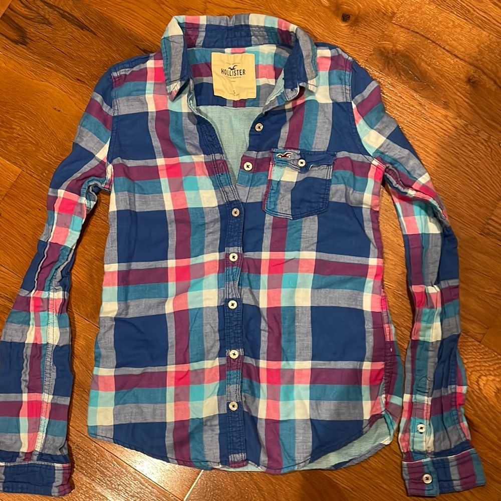Juniors Hollister Plaid Shirt Size Small